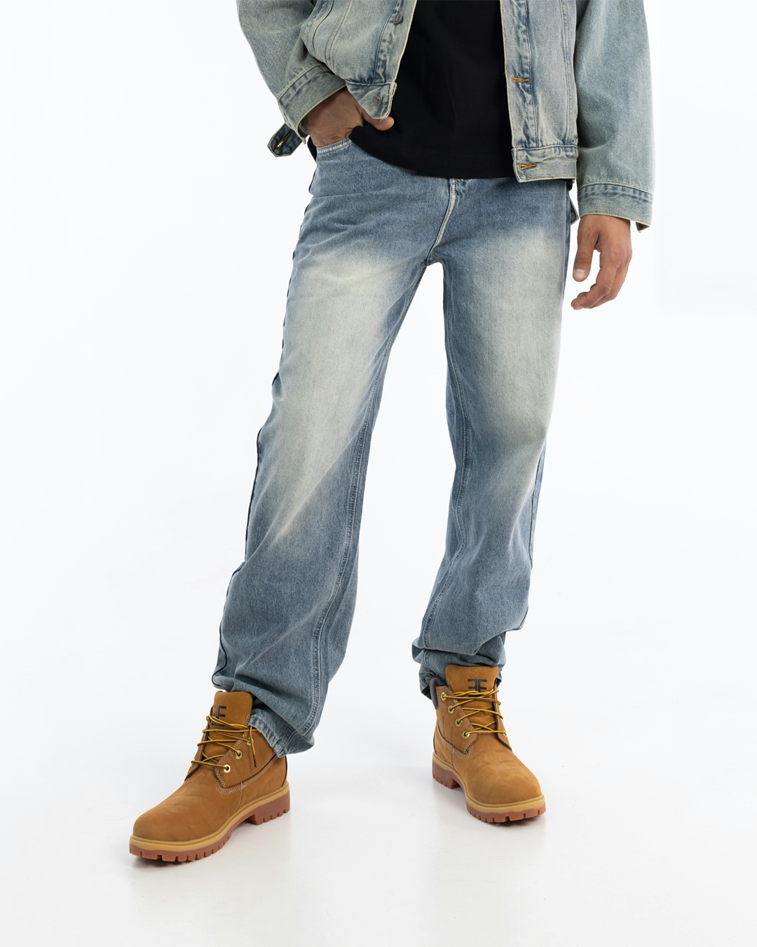 Baggy jeans stonewashed
